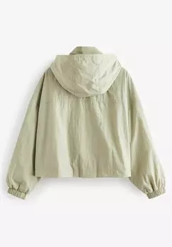REGULAR FIT Shower Resistant Crop Cagoule Next, Куртка Outdoor шалфейный зеленый