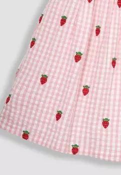 REGULAR FIT Strawberry Embroidered Gingham Pretty JoJo Maman Bb, дневное платье розовый