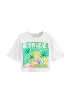 REGULAR FIT Summer Beach Graphic T-Shirt Next, Футболка с принтом белая