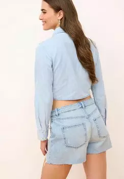 REGULAR FIT Tie Front Cropped Next, Блузка на пуговицах отбеливатель