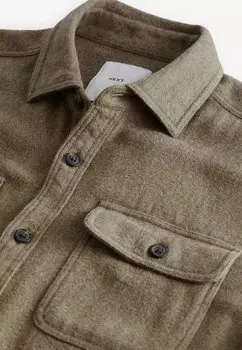 REGULAR FIT Twin Pocket Shacket Next, Рубашка коричневый