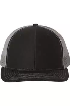 Регулируемая бейсболка дальнобойщика Richardson Snapback, цвет black/ charcoal