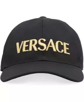 Регулируемая бейсболка с логотипом Versace, черный