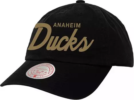 Регулируемая кепка Mitchell & Ness Anaheim Ducks Script для папы