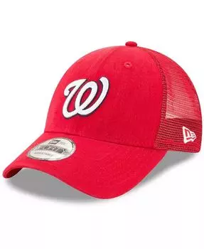 Регулируемая кепка с застежкой Washington Nationals Trucker 9FORTY New Era, красный