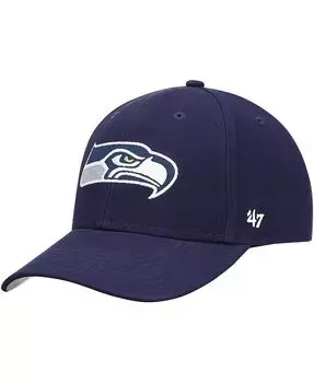 Регулируемая кепка унисекс для дошкольников Seattle Seahawks Basic Team Mvp темно-синего цвета '47 Brand, синий