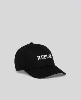 Регулируемая кепка унисекс с вышитым логотипом Replay, чёрный