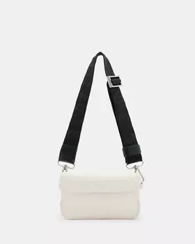 Регулируемая кожаная сумка через плечо Zoe AllSaints, пустыня белая