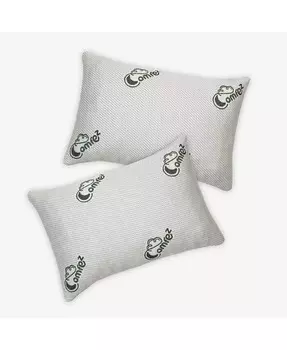 Регулируемая подушка из пены с эффектом памяти для малышей/путешественников с застежкой-молнией и съемным чехлом — 2 шт Comfez, белый