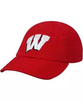Регулируемая шапка для новорожденных Red Wisconsin Badgers Mini Me Top of the World, красный