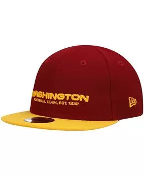 Регулируемая шапка Washington Football Team My 1St 9Fifty для новорожденных New Era, бордовый/золотой