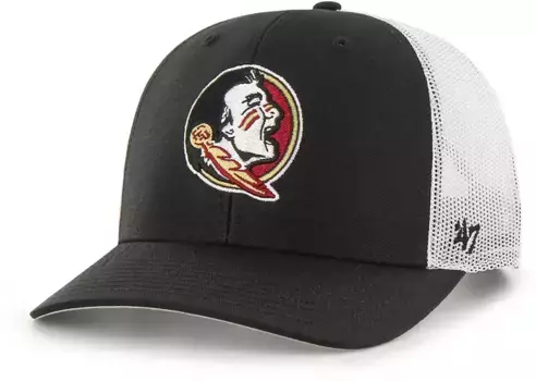 Регулируемая шляпа дальнобойщика с черным логотипом для взрослые семинолов штата Флорида '47