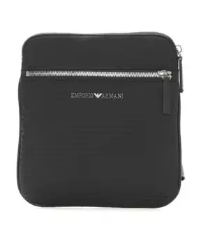 Регулируемая сумка через плечо с внешним карманом. Emporio Armani, черный