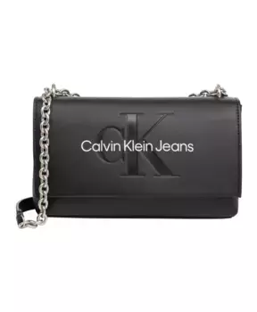 Регулируемая сумка через плечо с застежкой. Calvin Klein Jeans, черный