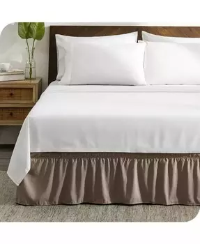 Регулируемая юбка-кровать с запахом и рюшами Bare Home, бежевый