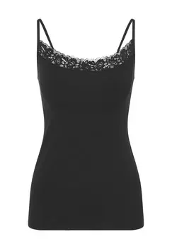 Регулируемая женская нижняя рубашка из кружева Natural Comfort CALIDA, черный