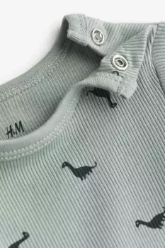 Регулируемое боди с длинными рукавами H&M, зеленый