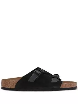 Регулируемые лямки замшевые Босоножки Birkenstock, черный