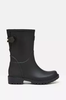 Регулируемые резиновые сапоги Wistow до середины икры Joules, черный