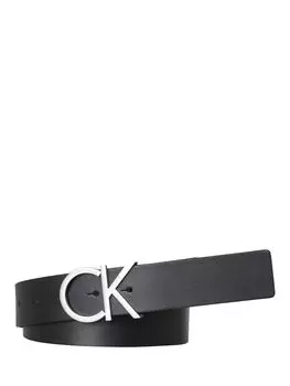 Регулируемый кожаный ремень Calvin Klein, черный