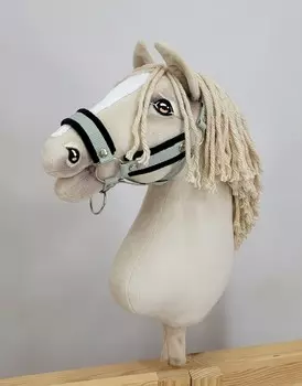Регулируемый недоуздок для Hobby Horse A3 шалфея с черным мехом Super Hobby Horse