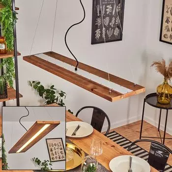 Регулируемый подвесной светильник »Valditacca», металл/дерево/пластик, черный hofstein