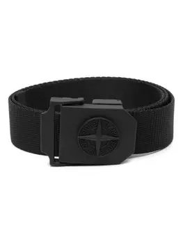 Регулируемый ремень с нашивкой Compass Stone Island, черный
