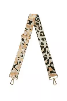 Регулируемый ремешок из парусины с леопардовым принтом Fontanella Fashion, металлик