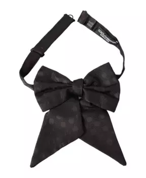 Регулируемый шейный ремень из шелкового галстука бабочки Dolce & Gabbana, коричневый