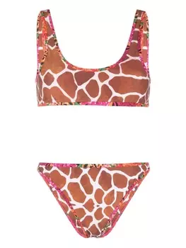 Reina Olga бикини с принтом, коричневый