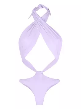 Reina Olga купальник Showpony с драпировкой, фиолетовый