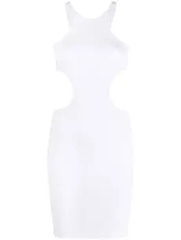 Reina Olga платье Ele в рубчик, белый