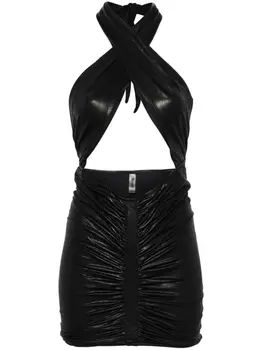 Reina Olga платье мини Stallion с вырезом халтер, черный