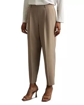 REISS Eden Зауженные брюки без застежек, коричневый/бежевый