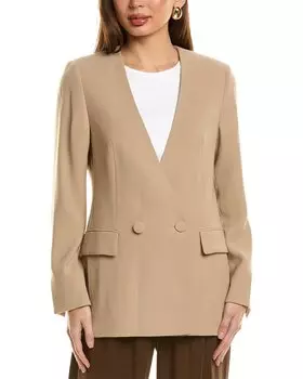 Reiss Margeaux Блейзер без воротника, коричневый