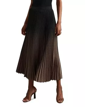 REISS Marlie Плиссированная макси-юбка, мультиколор