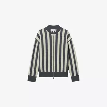 Reiss x 100 кардиган ciels blake в полоску из смеси шерсти и кашемира Reiss, черный