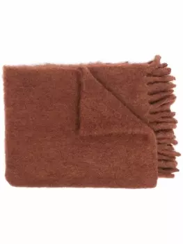 Rejina Pyo шарф с бахромой, коричневый