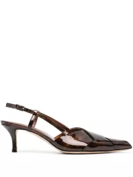 Rejina Pyo туфли Wrap 60 с ремешком на пятке, коричневый