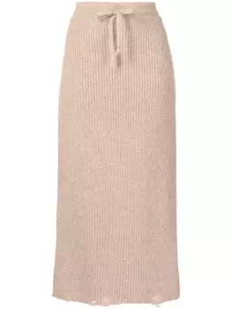 Rejina Pyo юбка Leanne в рубчик, коричневый