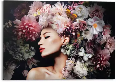 Рейндерс! Деко-панно "Женщина в цветочной шляпке" Reinders! 140х100х2 см, цвет B/H/T: 140 cm x 100 cm x 2 cm