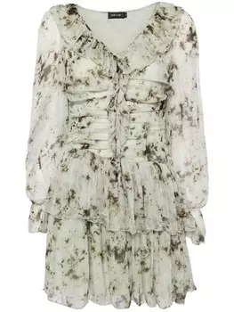 Рекламировать многослойное платье мини из тюля Tout A Coup, зеленый