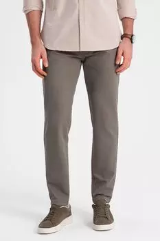 Рельефные брюки чинос Ombre, коричневый