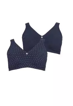 Рельефные бюстгальтеры без косточек, в двойной упаковке sheego, цвет Marine B