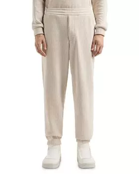 Рельефные вельветовые джоггеры Regular Fit Emporio Armani, слоновая кость/кремовый