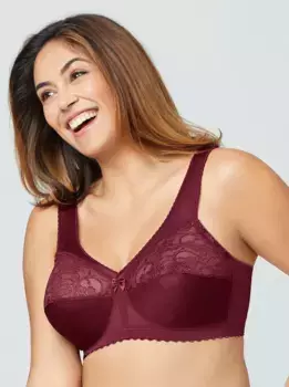 Рельефный бюстгальтер GLAMORISE, бордовый