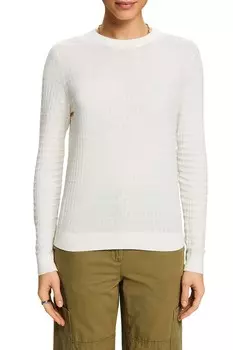 Рельефный свитер Esprit, белый