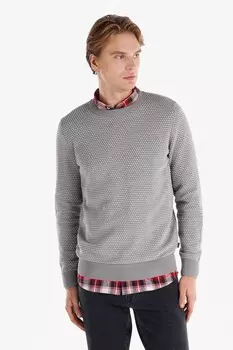 Рельефный свитер с овальным вырезом горловины Colin'S, серый