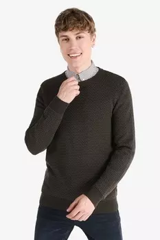 Рельефный свитер с овальным вырезом горловины Colin'S, зеленый