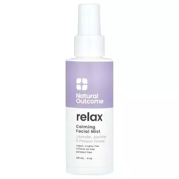 Relax, Успокаивающий спрей для лица, 4 унции (120 мл) Natural Outcome